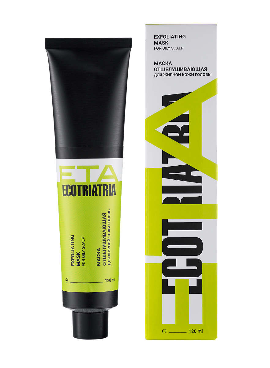 Маска отшелушивающая ECOTRIATRIA  для жирной кожи головы